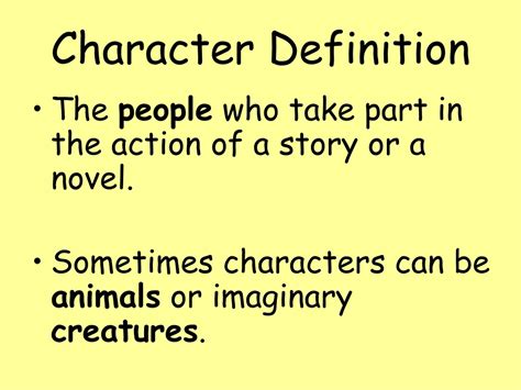 literature definition of character
